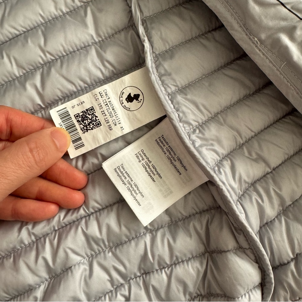 Like new Save the Duck Alexis lightweight puffer jacket in silver blue - Picture 12 of 16